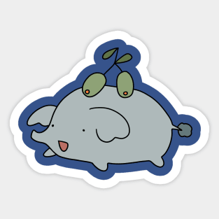 Olive Elephant Sticker